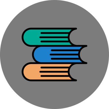 Kitap simgesi, modern tasarım illüstrasyonu