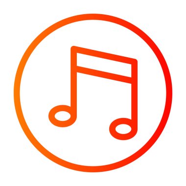 Müzik notlar simge vektör çizim