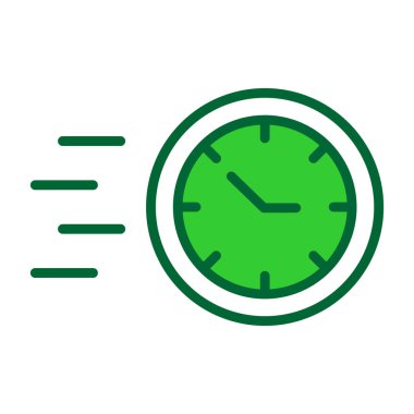 Saat simgesi vektörü beyaz arkaplanda izole edildi, zaman şeffaf işareti