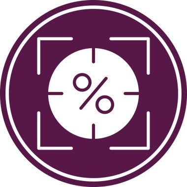 yüzde işareti vektör simgesi