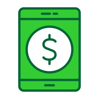 Dolar işareti simgesi, vektör tasarımı