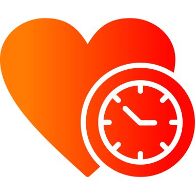 Aşk kalp ikonu vektör illüstrasyonu