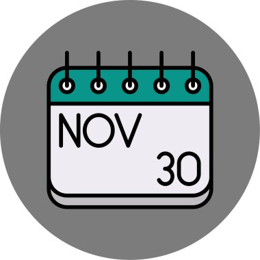 Takvim simgesi, vektör çizimi