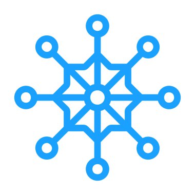 kar Tanesi simgesi vektör çizimi