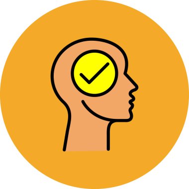 beyin ikonu vektör illüstrasyonu