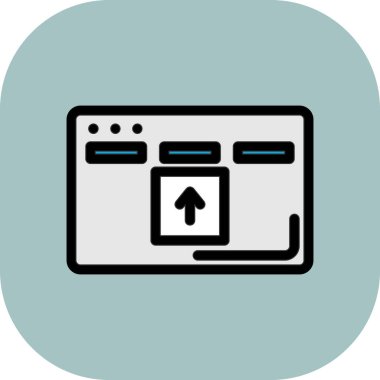 Web tarayıcı simgesi, vektör illüstrasyonu