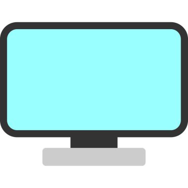 Lcd web simgesi basit vektör illüstrasyonu