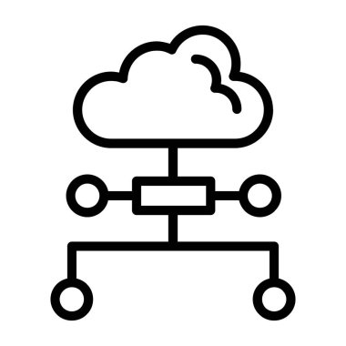 bulut hesaplama vektörü simgesi