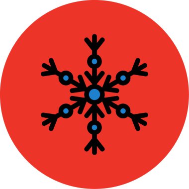 Kar Tanesi simgesi, vektör illüstrasyonu
