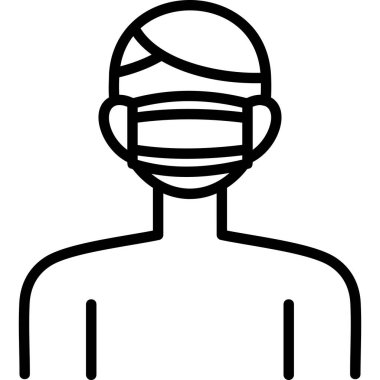 İnsan yüz simgesi vektör illüstrasyonu