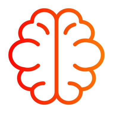 Beyin. Web simgesi basit illüstrasyon