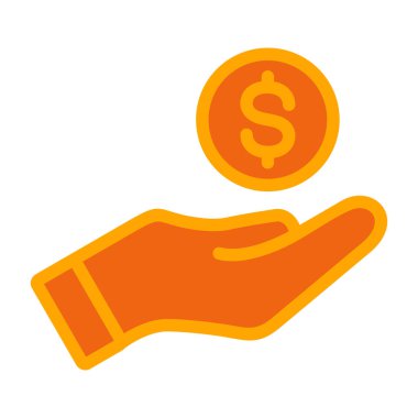 Dolar madeni para vektör çizimi tasarımı