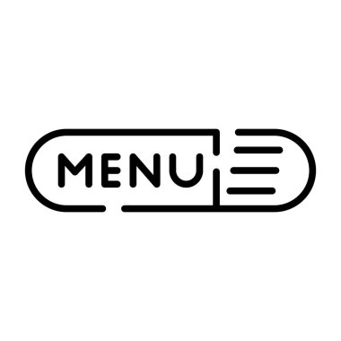 menü logo vektör simgesi