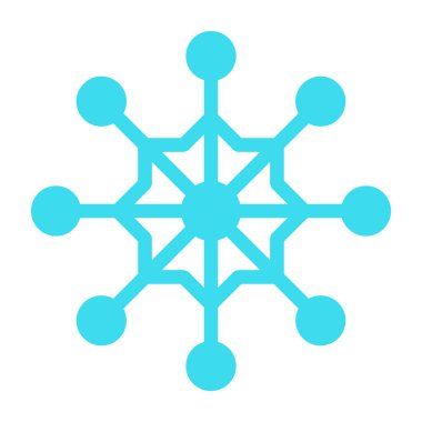 Kar Tanesi ikonu. Web için kar tanesi vektör simgelerinin basit gösterimi