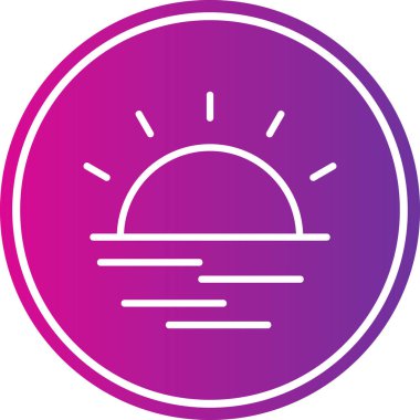 Güneş. Web simgesi basit illüstrasyon