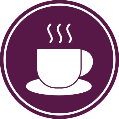 kahve fincanı simgesi, vektör illüstrasyonu