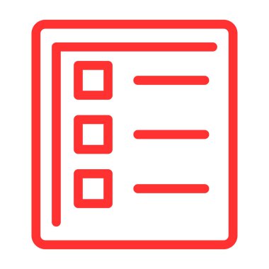 Moda Biçimli İzole Arkaplanda Kontrol Listesi Simgesi