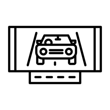 Araba tamir servisi simgesi, taslak biçimi