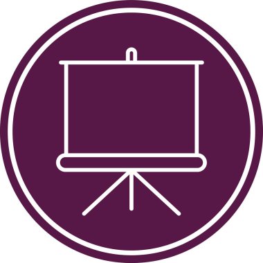 Sunum web simgesi basit vektör illüstrasyonu