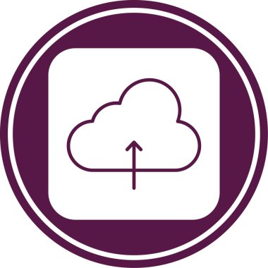 Bulut hesaplama simgesi vektör illüstrasyonu