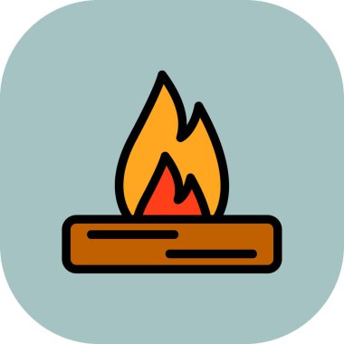 Ateş ikonu. özet çizimi