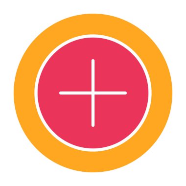 Artı düz yuvarlak simge