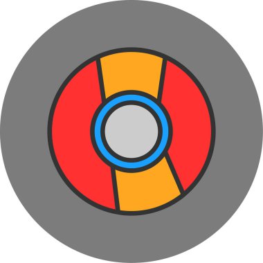 Güvenli kask renkli vektör simgesi