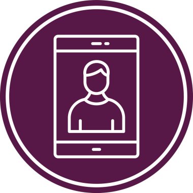 Mobil simgenin vektör illüstrasyonu