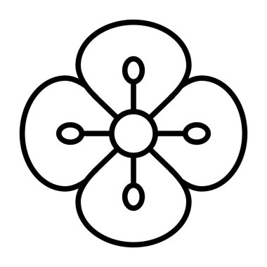 Özet olarak çiçek ikonu. çiçek vektör illüstrasyonu. Web ve mobil için sembol