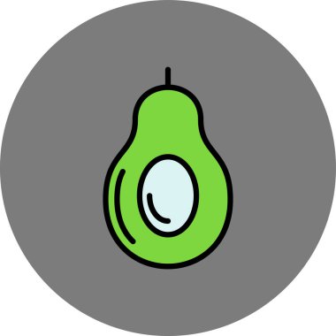 vektör avokado simgesi illüstrasyonu