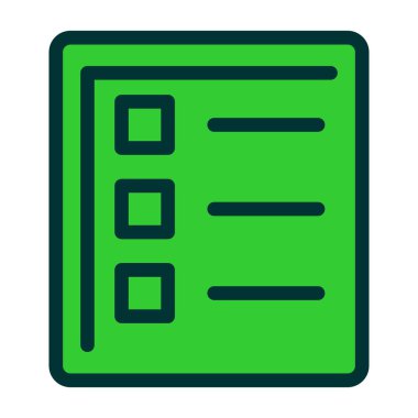 Kontrol listesi. Web simgesi basit illüstrasyon