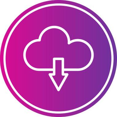 Bulut. Web simgesi basit illüstrasyon