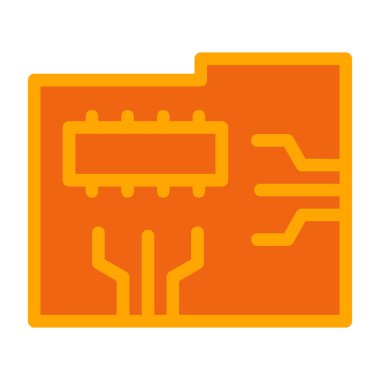 Çip simgesi vektör illüstrasyonu