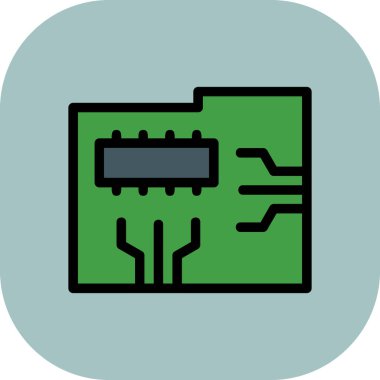 devre kartı simgesi vektör illüstrasyonu