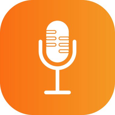 mikrofon simgesi vektör illüstrasyonu