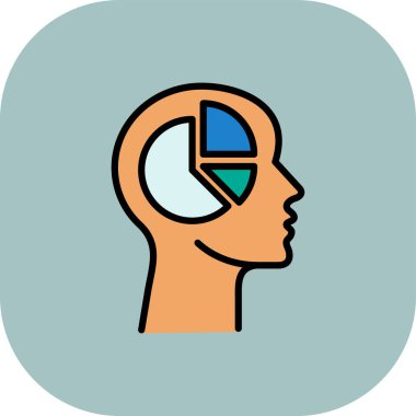 Büyüteçle insan kafası. vektör illüstrasyonu