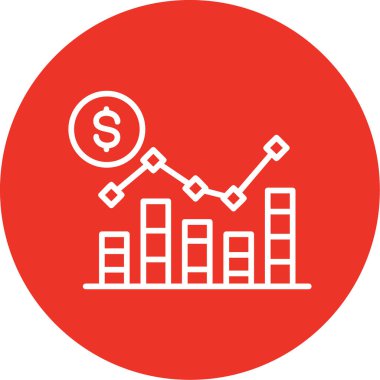 İş ve finans simgesinin vektör illüstrasyonu