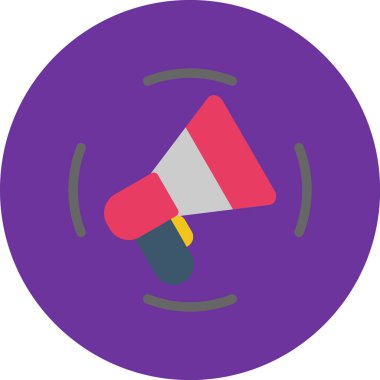 Megafon ikonu vektör illüstrasyonu