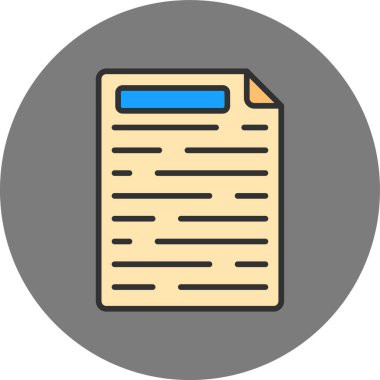 belge dosya vektör illüstrasyonu