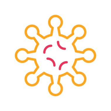 Virüs işareti simgesi, vektör illüstrasyonu