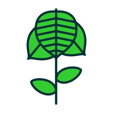 Yeşil yapraklı ekoloji doğa simgesi