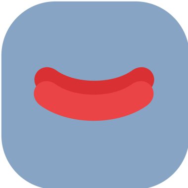 Sausage web simgesi basit vektör illüstrasyonu