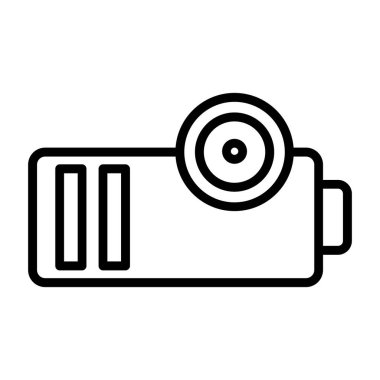 Kamera ikonu ana hatlı vektör. dijital kamera