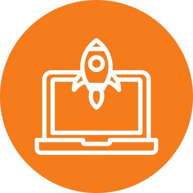 Modern dizüstü bilgisayar simgesinin vektör illüstrasyonu