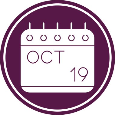 Takvim simgesinin vektör illüstrasyonu