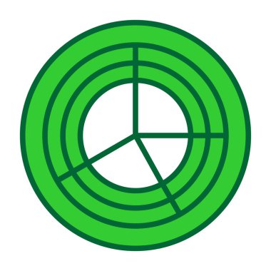 Tek bir izole simgenin vektör illüstrasyonu