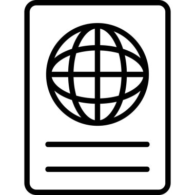 Belge. Web simgesi basit illüstrasyon