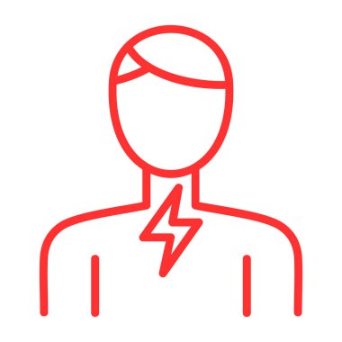 Yıldırımlı vektör adam