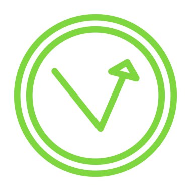 işaret vektör simgesini kontrol et. biçim düz yuvarlak simge, eko yeşil renk, yuvarlak açılar, beyaz arkaplan.