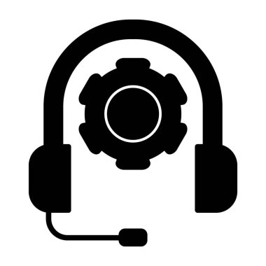 kulaklık simgesi vektör illüstrasyonu